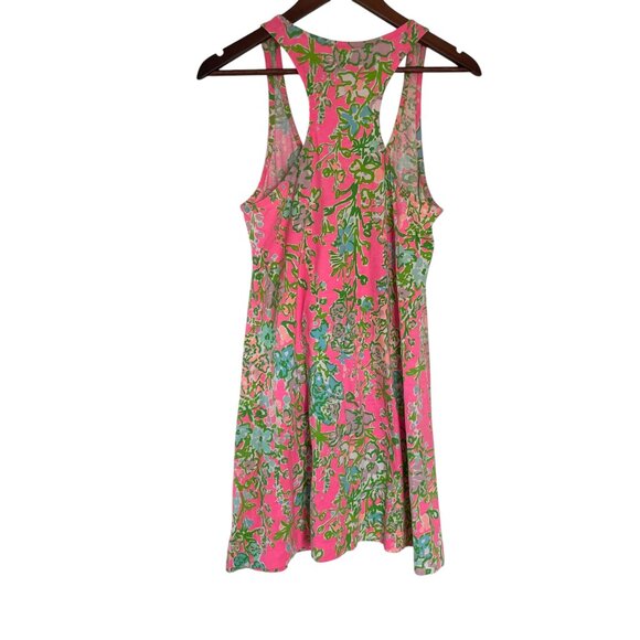 Lilly Pulitzer Melle Southern Charm Tank Mini Sun Dress S Flamingo Pink Floral - Picture 4 of 7